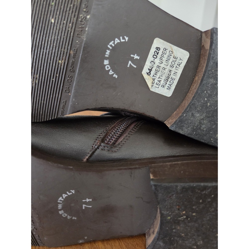 Leather Tall Riding Boots Womens 7.5 Classic Old Money Colin Stuart Italy Dk Brn - Picture 11 of 13